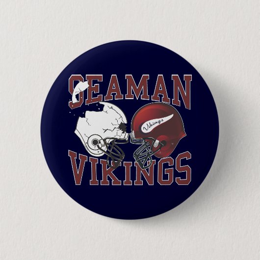 Badge Rond 5 Cm Casques antichoc de Vikings de marin (Devant)