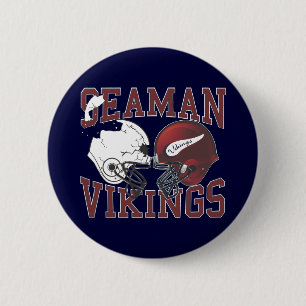 Badge Rond 5 Cm Casques antichoc de Vikings de marin