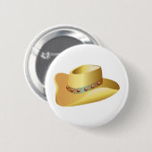 Badge Rond 5 Cm Casquette blanc Cowboy (Devant & derrière)