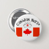 Badge Rond 5 Cm Casquette canadien d'infirmière d'infirmière (Devant & derrière)