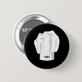 Badge Rond 5 Cm Casquette chef, bouton (Devant & derrière)