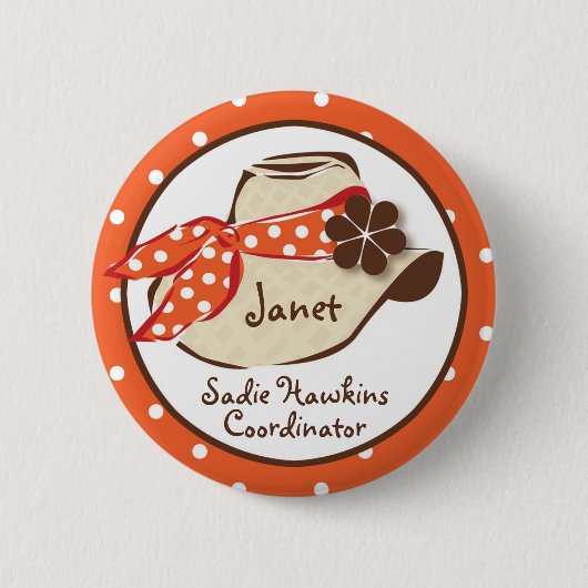 Badge Rond 5 Cm Casquette de cowboy (Devant)