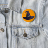 Badge Rond 5 Cm Casquette de sorcière (En situation)