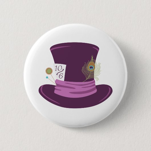 Badge Rond 5 Cm Casquette fou de chapelier (Devant)