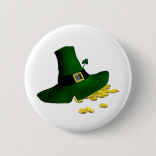 Badge Rond 5 Cm Casquette Leprechaun