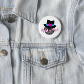 Badge Rond 5 Cm Casquette Rock n Roll (En situation)