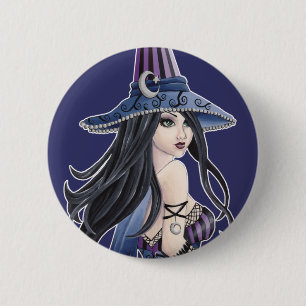 Badge Rond 5 Cm Casse - bouton de sorcière