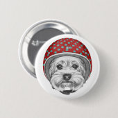 Badge Rond 5 Cm Casse-cou de Yorkshire Terrier (Devant & derrière)