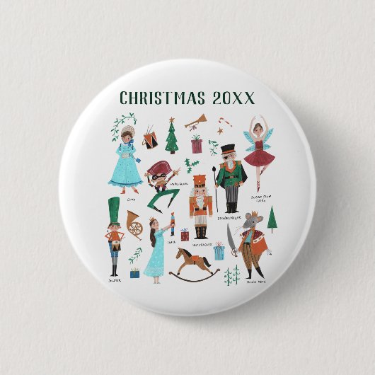 Badge Rond 5 Cm Casse-noisette Noël Custom Year Ballet (Devant)