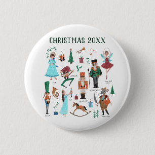 Badge Rond 5 Cm Casse-noisette Noël Custom Year Ballet
