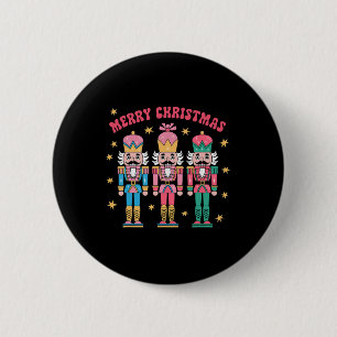 Badge Rond 5 Cm Casse-noisette rose Squad Ballet de Noël rose Noël