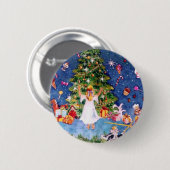 Badge Rond 5 Cm Casse-noix et l'arbre (Devant & derrière)