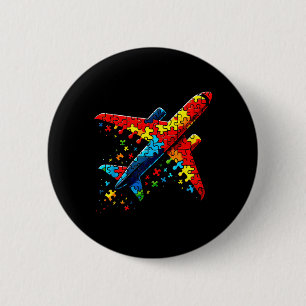 Badge Rond 5 Cm Casse-tête d'avion Horreur Casse-tête Enfants Tout