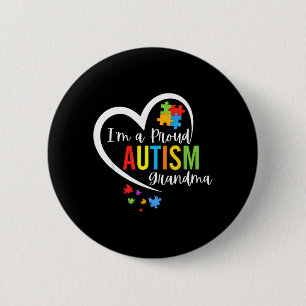 Badge Rond 5 Cm Casse-tête de sensibilisation à l'autisme Cœur d'a
