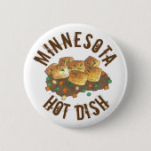 Badge Rond 5 Cm Casserole de tatouage à plat chaud du Minnesota (Devant)