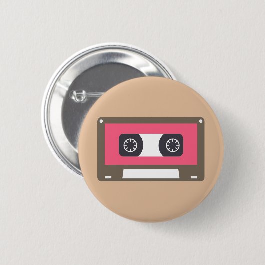 Badge Rond 5 Cm Cassette (Devant & derrière)