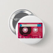 Badge Rond 5 Cm cassette compacte audio (Devant & derrière)