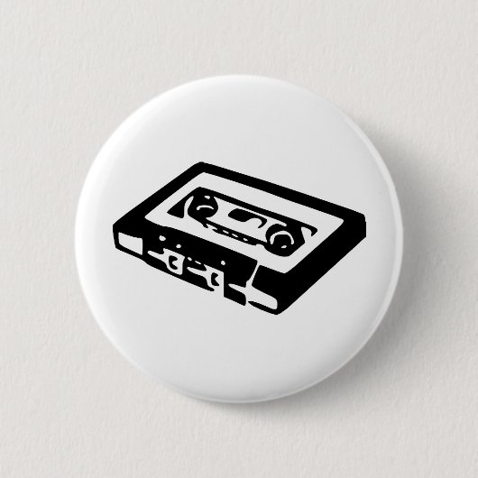 Badge Rond 5 Cm Cassette de musique (Devant)