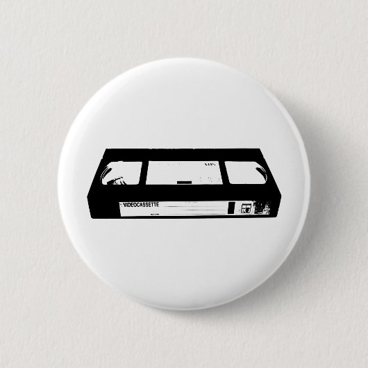 Badge Rond 5 Cm Cassette vidéo VHS (Devant)
