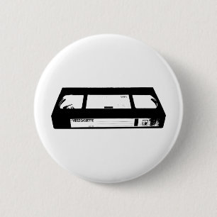 Badge Rond 5 Cm Cassette vidéo VHS