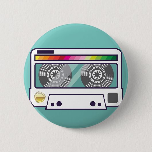 Badge Rond 5 Cm Cassette vintage (Devant)