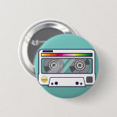 Badge Rond 5 Cm Cassette vintage (Devant & derrière)