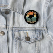 Badge Rond 5 Cm Cassowary Keeper funny Retro bird lover (En situation)