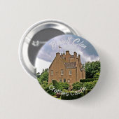 Badge Rond 5 Cm Castle du clan écossais Burnett (Devant & derrière)