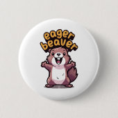 Badge Rond 5 Cm Castor Eager (Devant)