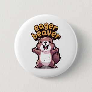 Badge Rond 5 Cm Castor Eager