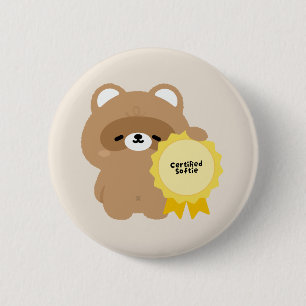 Badge Rond 5 Cm Castor tendre certifié