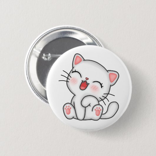 Badge Rond 5 Cm Cat (Devant & derrière)