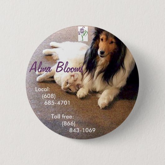 Badge Rond 5 Cm Cat (Devant)