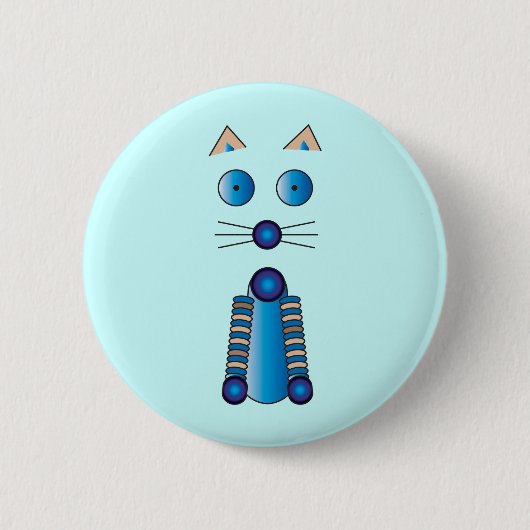 Badge Rond 5 Cm CAT bleu (Devant)