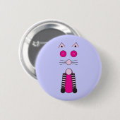 Badge Rond 5 Cm CAT élégant (Devant & derrière)