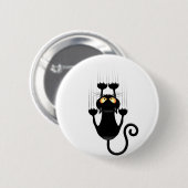 Badge Rond 5 Cm Cat Falling down fun dessin personnage (Devant & derrière)