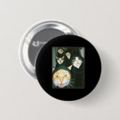 Badge Rond 5 Cm Cat Gang Meme Funny Chaotic Cats Unhinged Feline H (Devant & derrière)