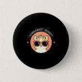 Badge Rond 5 Cm Cat - Godit, Donut! Sy Retro Cat Lover Design  (Devant)