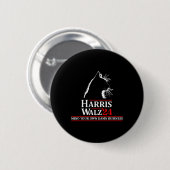 Badge Rond 5 Cm Cat Harris Walz 2024 Kamala Harris 2024 Tim Walz 2 (Devant & derrière)