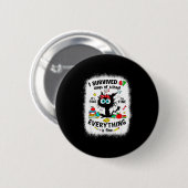 Badge Rond 5 Cm Cat I Survived 67 Days Of School Teachers Students (Devant & derrière)