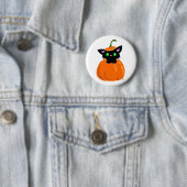 Badge Rond 5 Cm Cat in the Pumpkin Button (En situation)