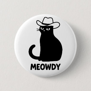 Badge Rond 5 Cm Cat Meowdy