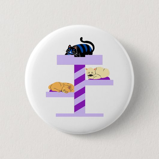 Badge Rond 5 Cm Cat Napping (Devant)