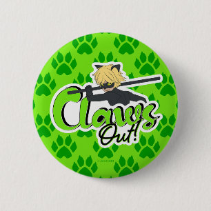 Badge Rond 5 Cm Cat Noir Claws Out !