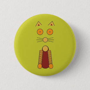 Badge Rond 5 Cm CAT orange