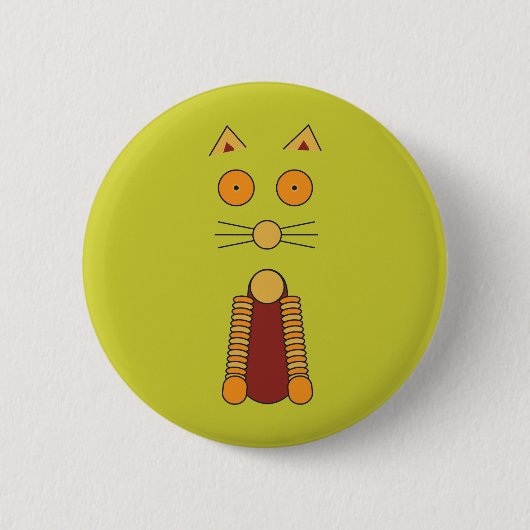 Badge Rond 5 Cm CAT orange (Devant)