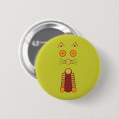Badge Rond 5 Cm CAT orange (Devant & derrière)