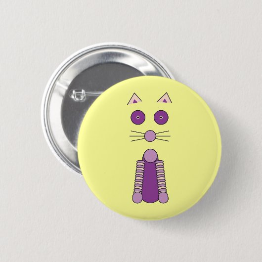 Badge Rond 5 Cm CAT pourpre (Devant & derrière)