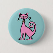 Badge Rond 5 Cm Cat rétro (Devant)