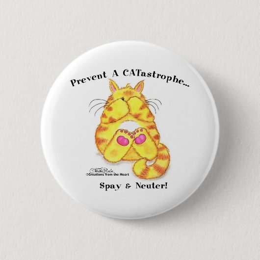 Badge Rond 5 Cm CATastrophe (Devant)